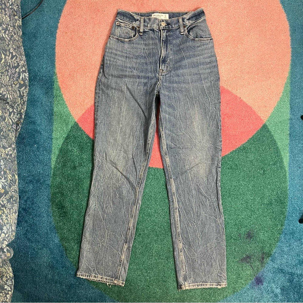 Abercrombie & Fitch Women’s Jeans 90s Straight Ultra High Rise Denim Size 27